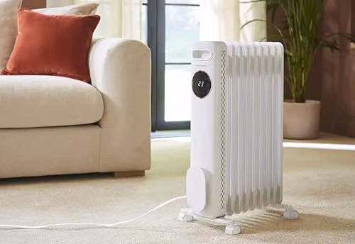 Morphy Richards HeatFlux 2kW Digital Oil Filled Radiator with Remote Control and Timer, White – 2