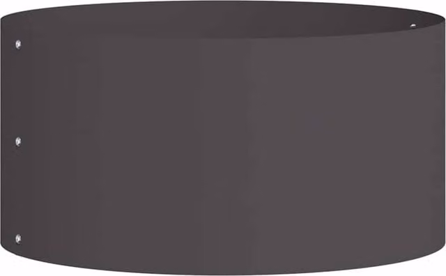 Berkfield Home Large Round Black Metal Planter – 1