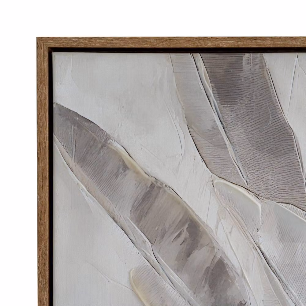 Wyld Haus Frikes Muted Tones Abstract Botanical Hand Painted Canvas in Multicolour, W: 59 cm, H: 84 cm – 3