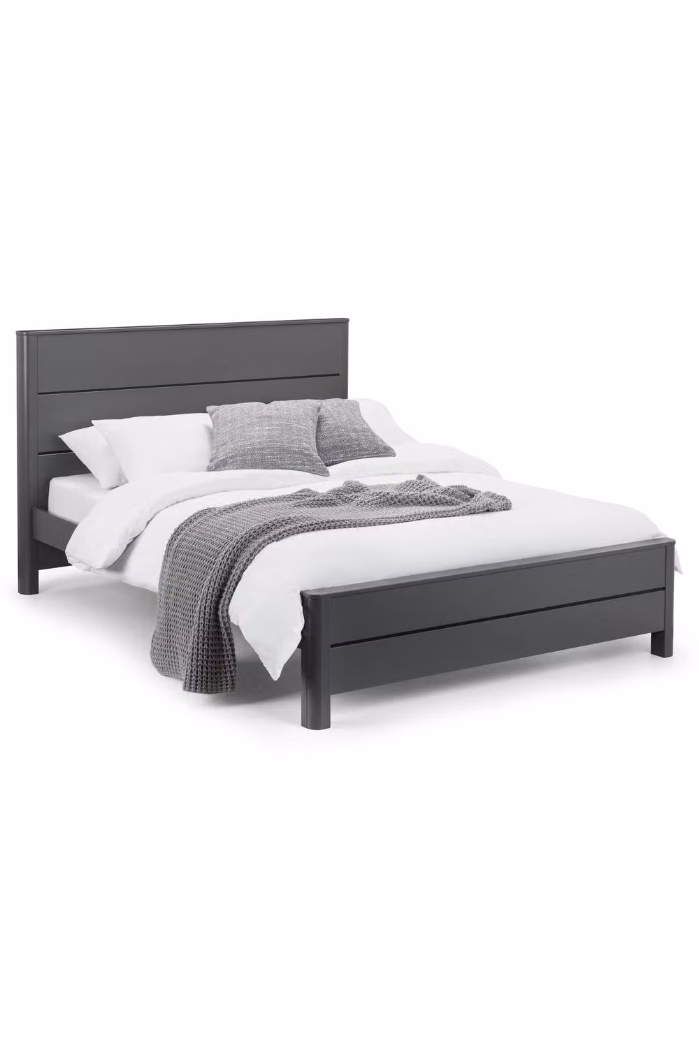 Julian Bowen Chloe King Size Bed in Grey Lacquered Solid Wood, W/D/H: 180 x 200 x 165 cm – 3