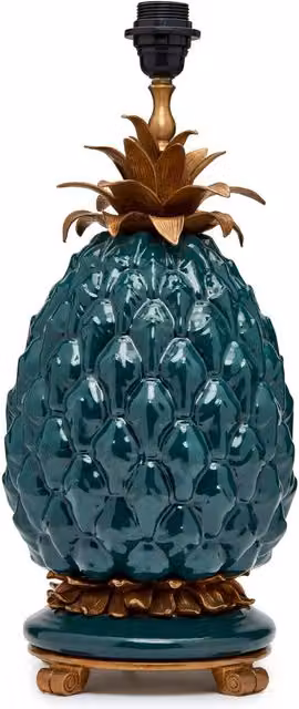 House of Hackney ANANAS Petrol Ceramic and Brass Tabletop Lampstand
