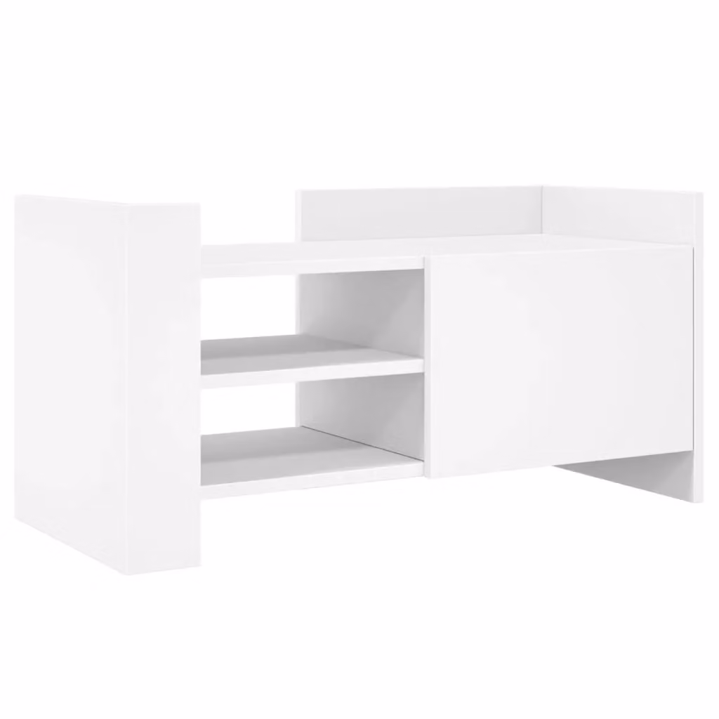 Berkfield Home Modern White TV Cabinet in Matt MDF, W/D/H: 80 x 35 x 40 cm – 2