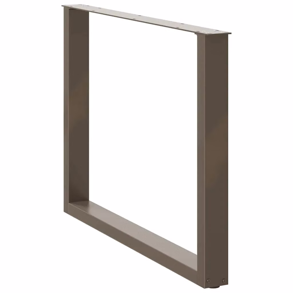 Berkfield Home U-Shaped Coffee Table Legs, 2 Pieces, Brown Steel, H: 72.5 cm x W: 100 cm – 2