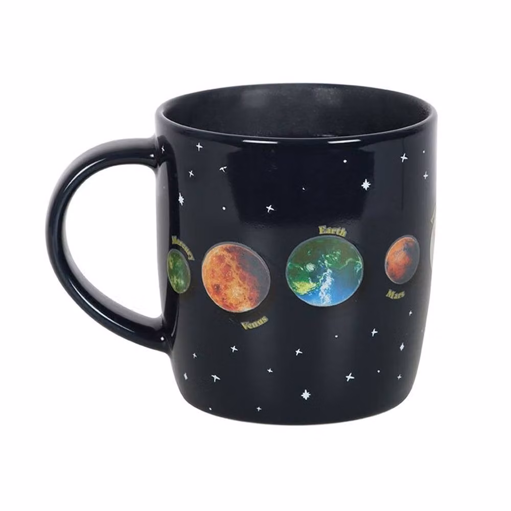 Uniqueful Solar System Heat Changing Ceramic Mug in Black, 500 ml – 3