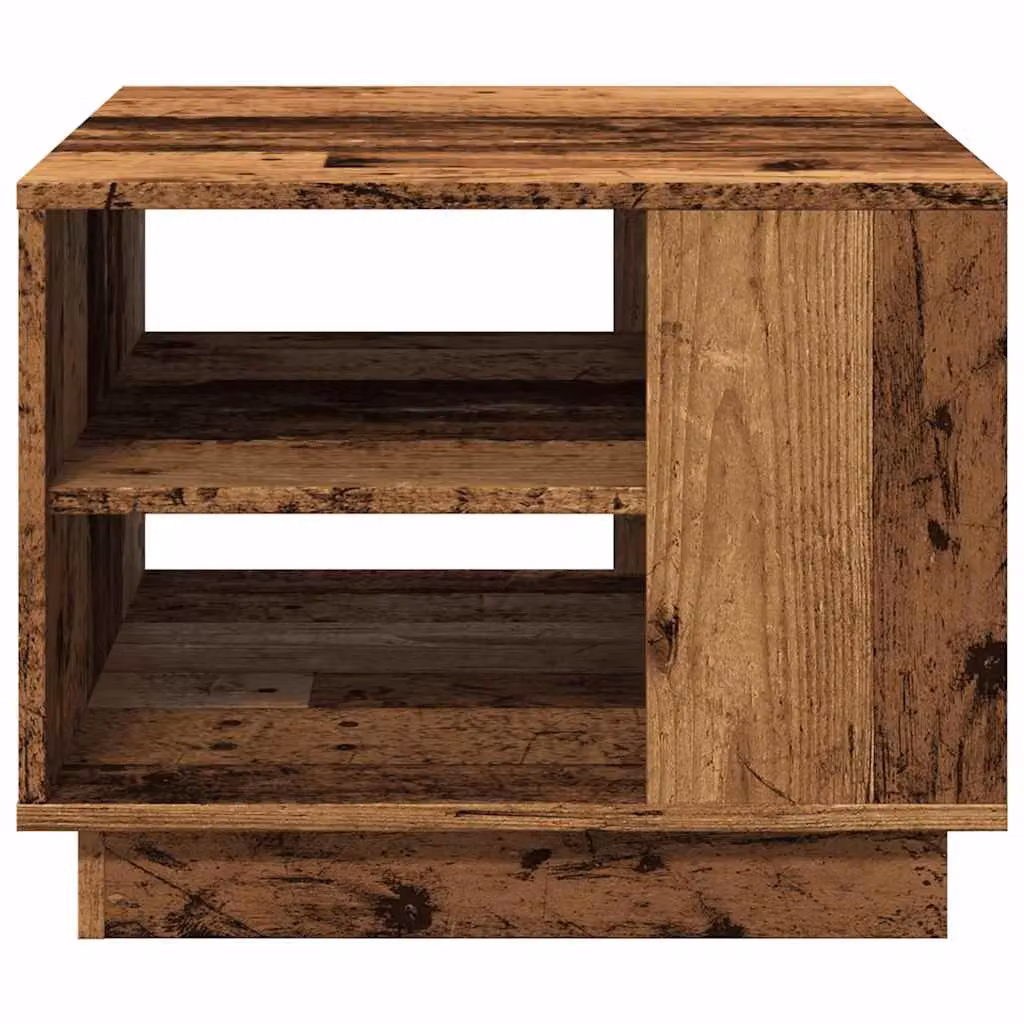 Berkfield Home Old Wood Coffee Table in Brown, W/D/H: 55 x 55 x 42 cm – 4
