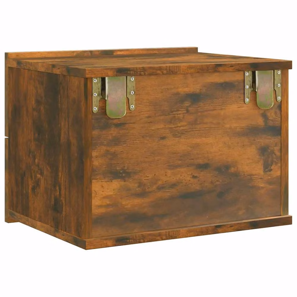 Berkfield Home Smoked Oak Bedside Cabinet in Brown, W/D/H: 40 x 30 x 30 cm – 4