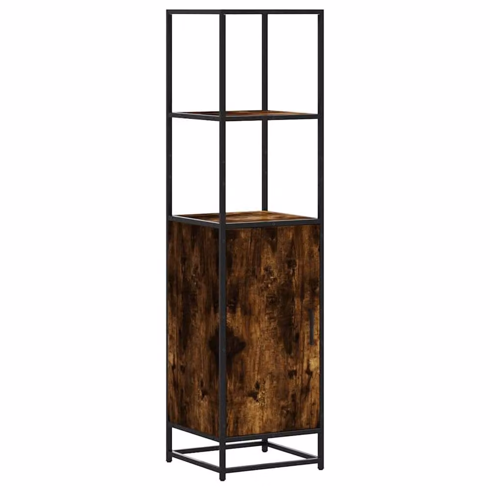 Berkfield Home Smoked Oak Highboard in Brown, W/D/H: 35.5 x 35 x 139 cm – 2