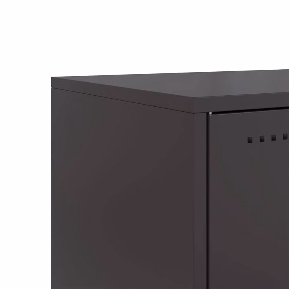 Berkfield Home Industrial TV Cabinet in Black Metal, W/D/H: 68 x 39 x 60.5 cm – 6