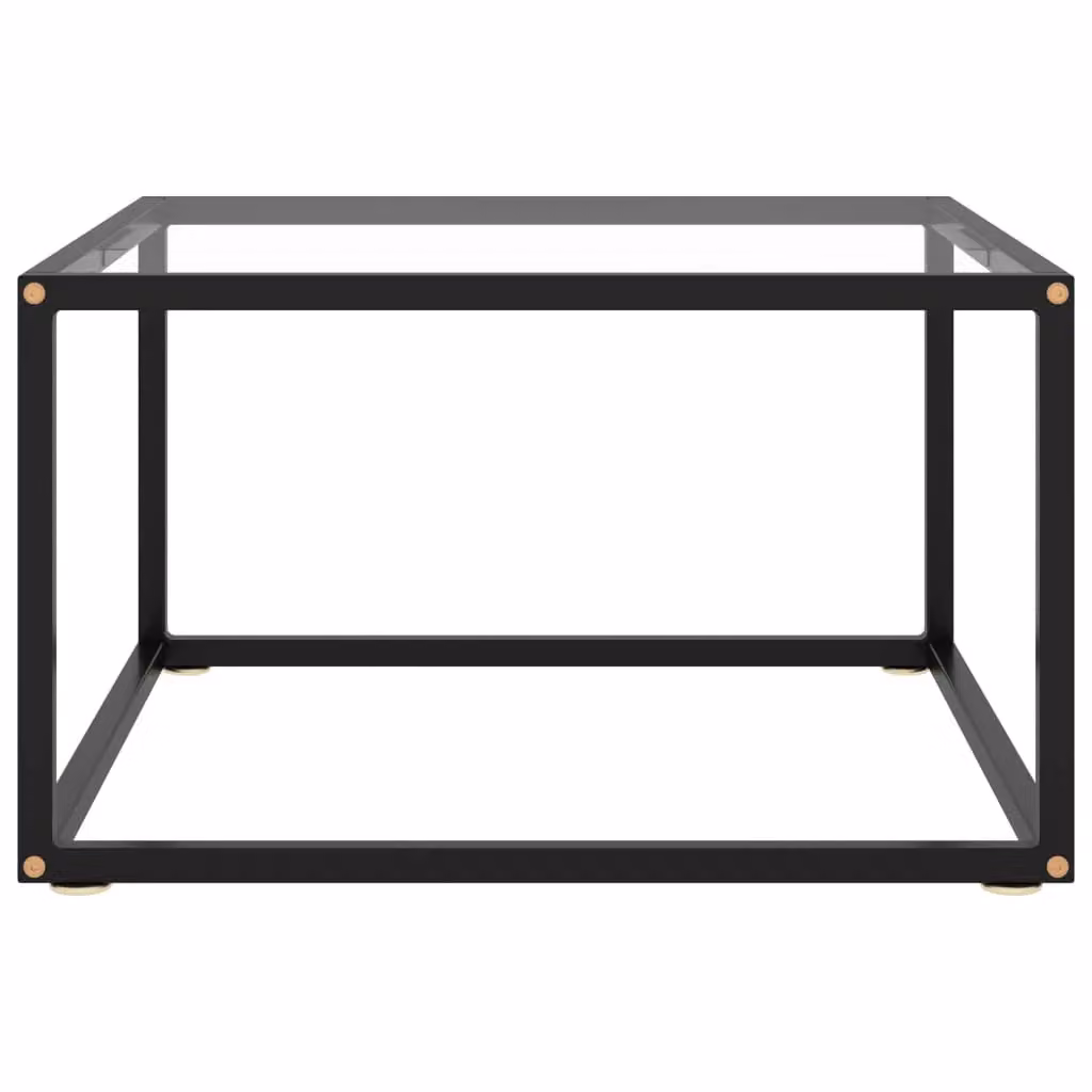 Berkfield Home Modern Black Coffee Table with Tempered Glass, W/D/H: 60 x 60 x 35 cm – 2