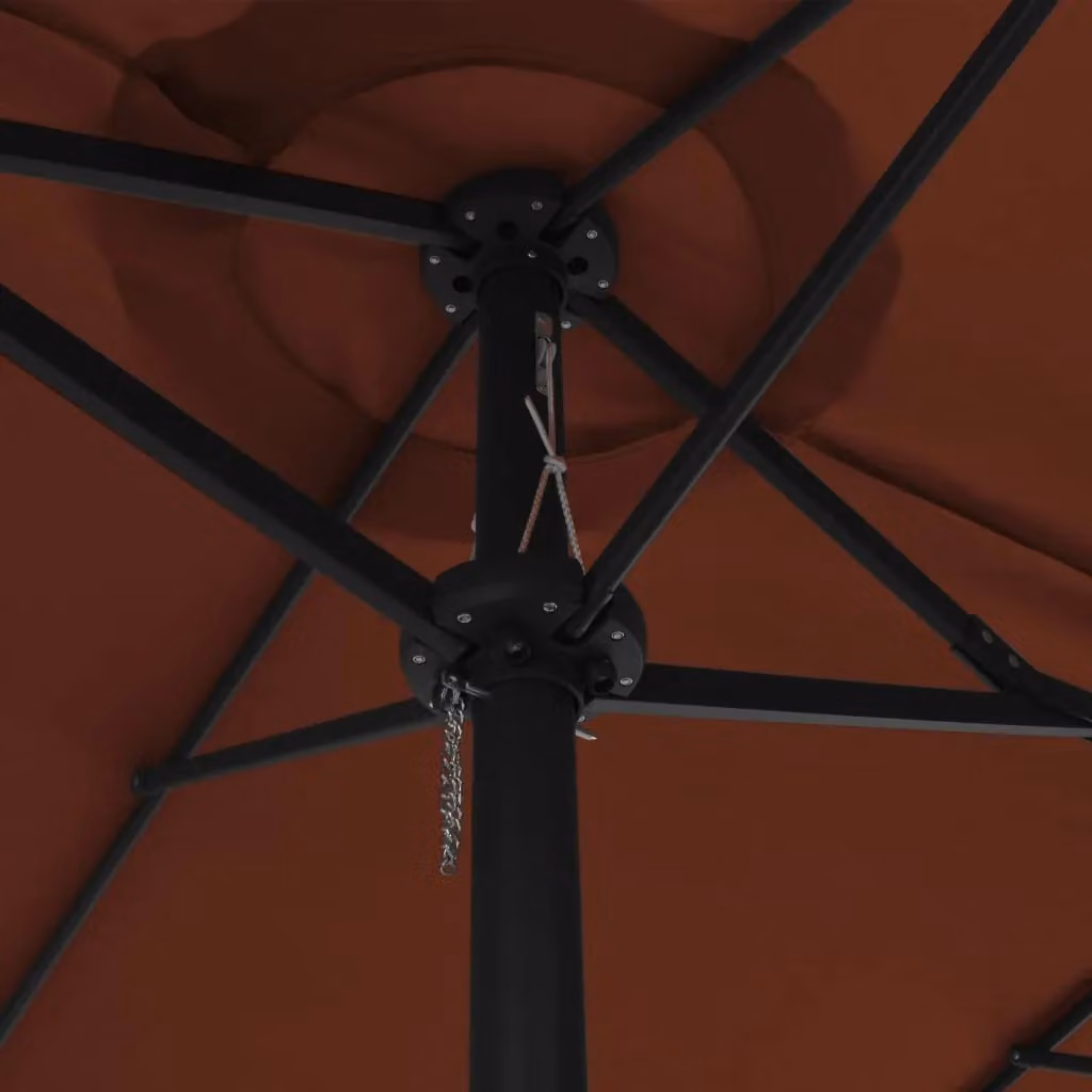 Berkfield Home Cantilever Outdoor Parasol with Aluminium Pole, Brown, W: 460 cm, D: 270 cm, H: 270 cm – 2