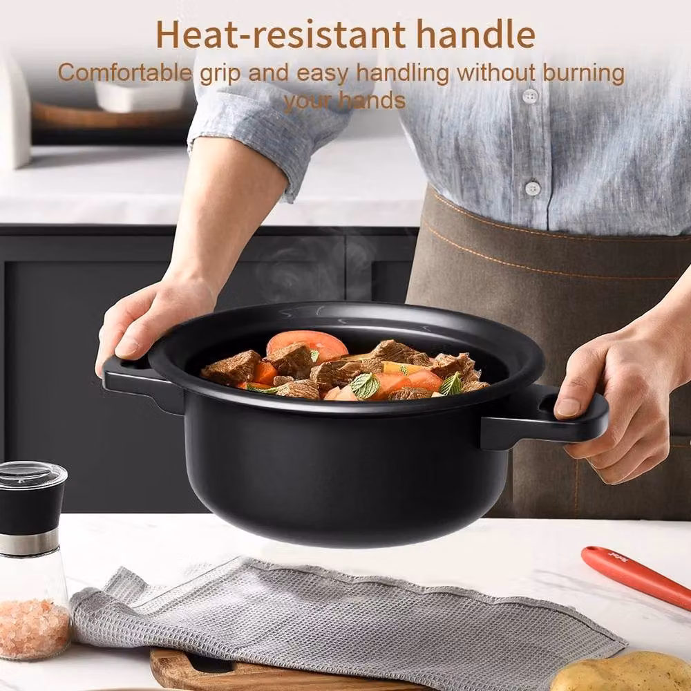 KORVIXA 13-Piece Non-Stick Cookware Set in Black with Iron and Glass Lids – 3