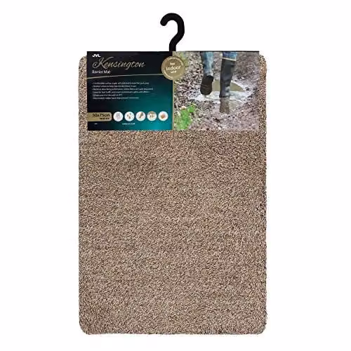 JVL Kensington Machine Washable Non-Slip Barrier Doormat, Brown, W: 50 cm, D: 75 cm – 1