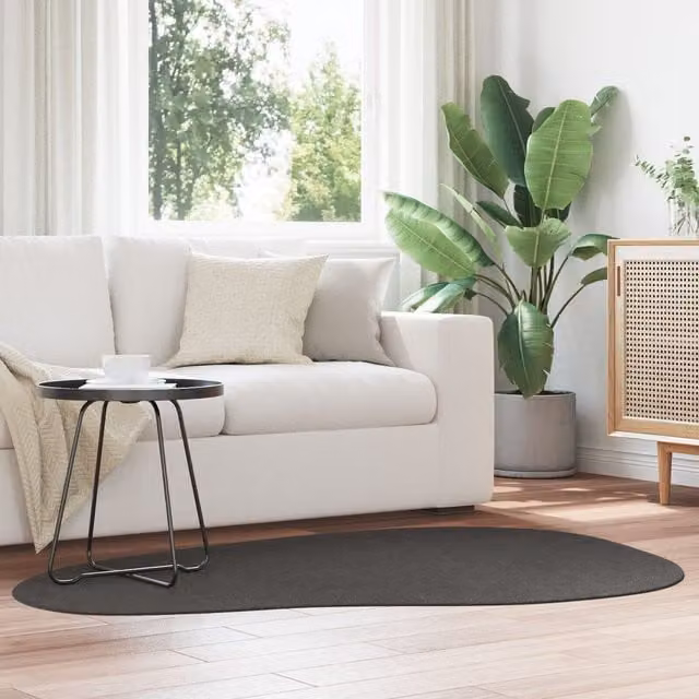 Berkfield Home Huarte Short Pile Washable Rug in Anthracite, W: 120 cm, L: 170 cm