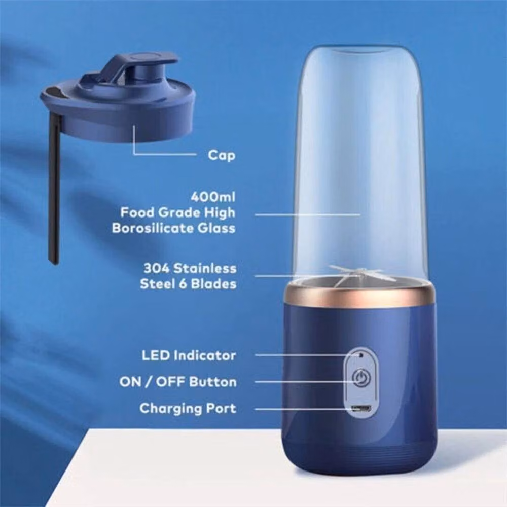 PAWNORA Portable Electric Mini Juice Maker in Blue – 2