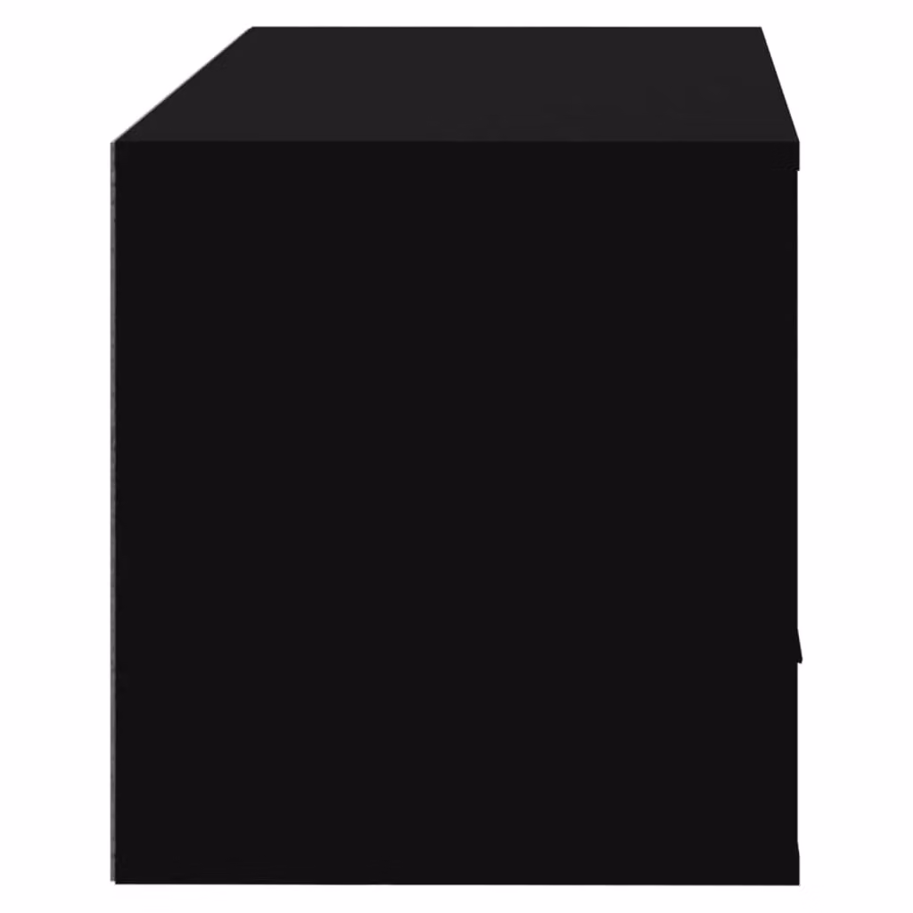 Berkfield Home Wall-mounted Modern Shoe Cabinet in Black, W/D/H: 70 x 35 x 38 cm – 3