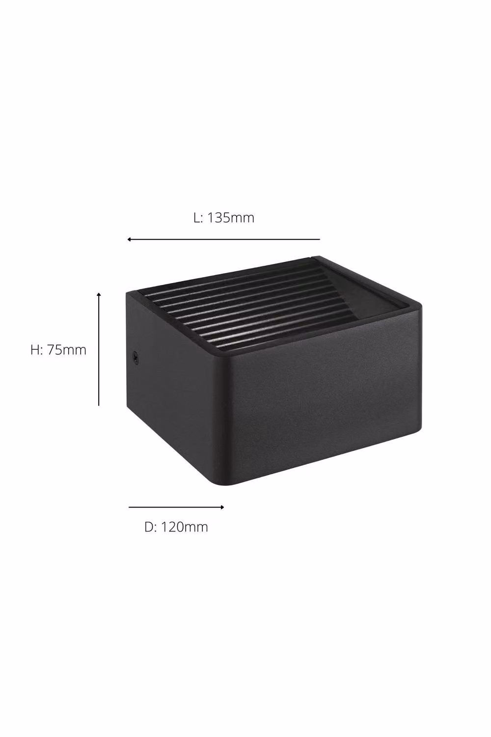 Eglo Doninni LED Square Anthracite Up-and-Down Outdoor Wall Light in Black – 3
