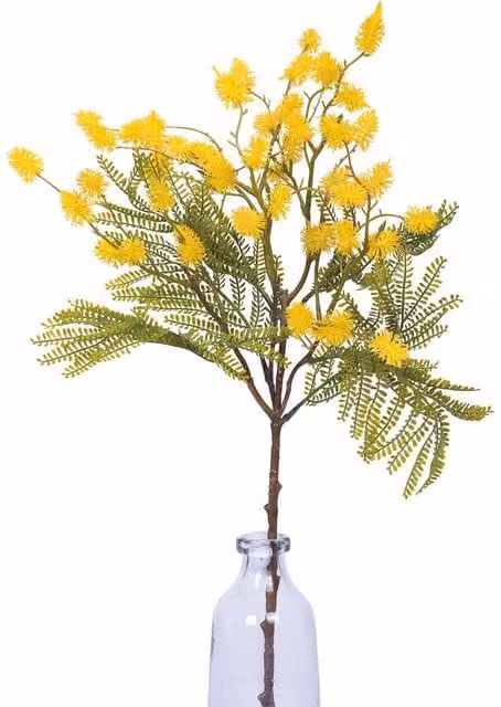 Bloom Artificial Single Nutgrass Spray Flower Stem, Yellow, Height: 60 cm