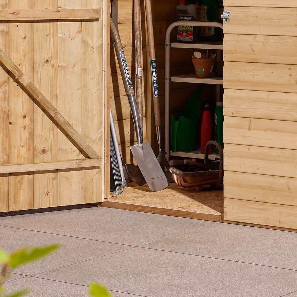 Rowlinsons Single Door Shiplap Apex Wood Shed in Brown, W/D/H: 194 x 127 x 220 cm – 3