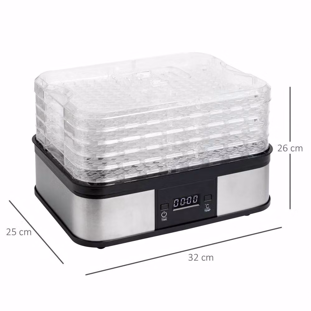 STILVORA 5 Tier Food Dehydrator with Timer and LCD Digital Display in Black – 3