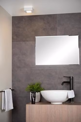 Lucide Brice Dimmable Square LED Flush Ceiling Light for Bathrooms, White – 3