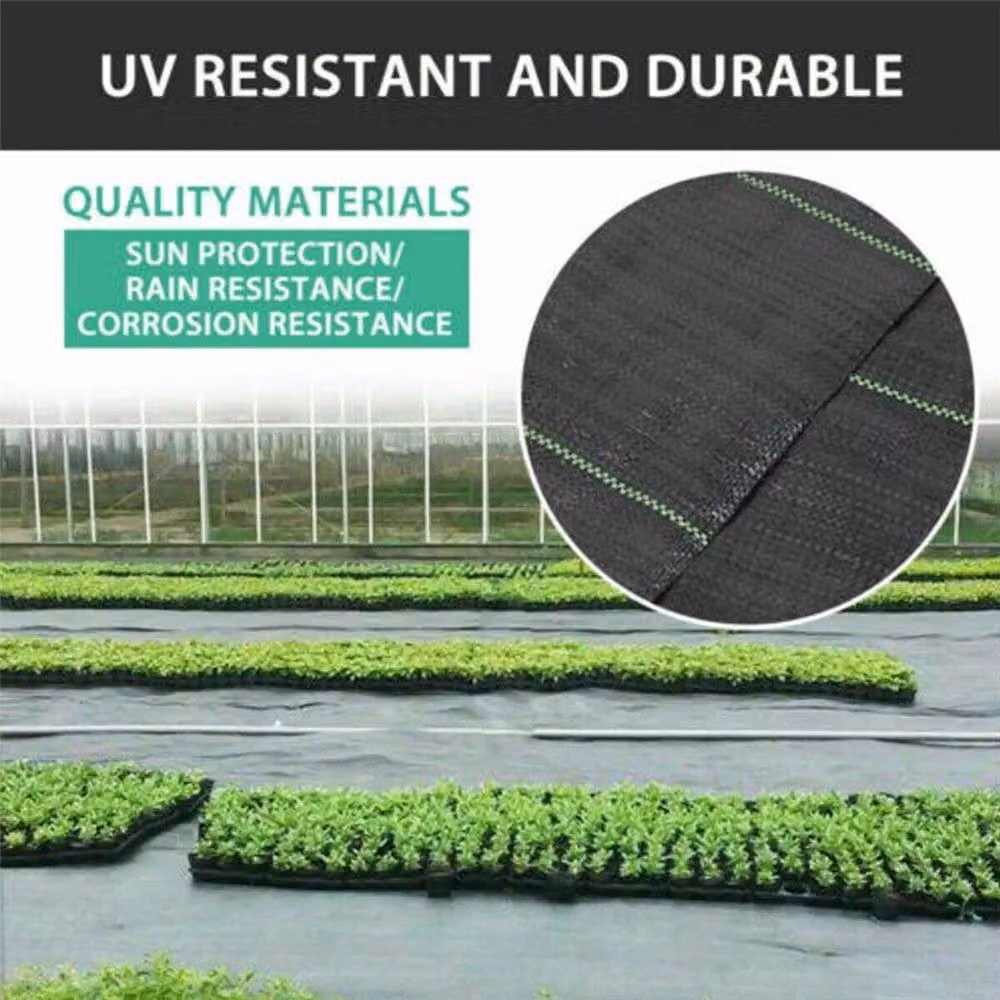 EONLION Black Weed Control Fabric Garden Liner Ground Cover Sheet, 3m x 10m – 5
