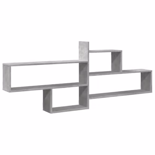 vidaXL Wall Mounted Shelf in Concrete Grey, W/D/H: 167.5 x 18 x 68 cm