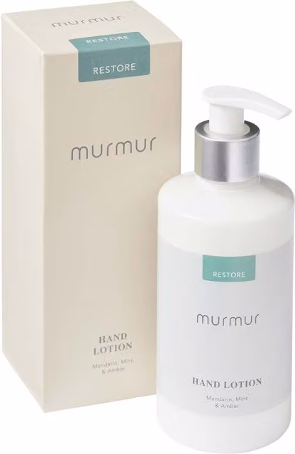 Murmur Restore Hand Lotion in Silver and White