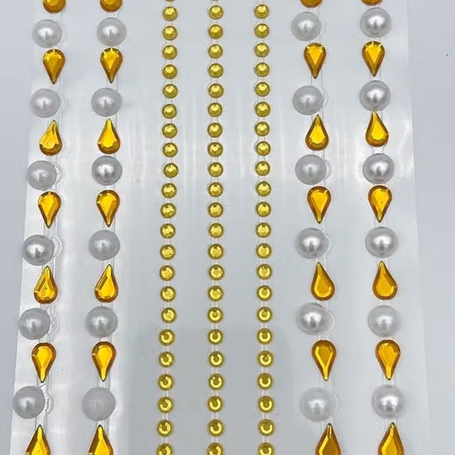 Syntego Orange Teardrop Gems and Pearls in Plastic
