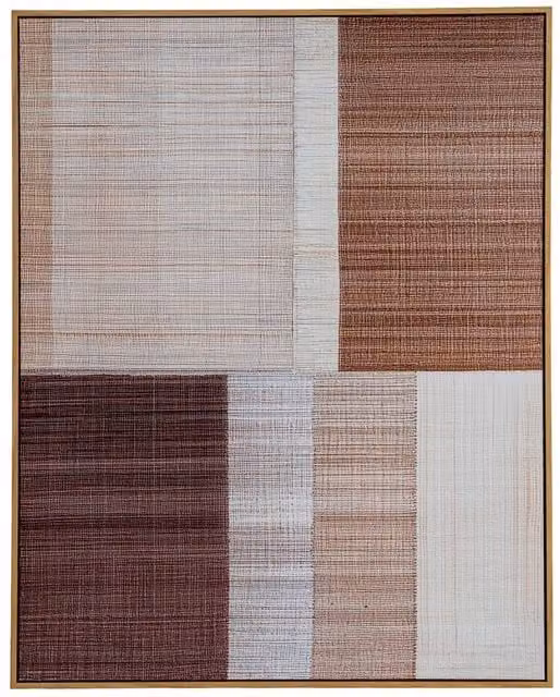 Lemon Pavilion Furniture and Decor Umbora Abstract Hand Painted Canvas in Wood Frame, Multicolour, W80 x H100 cm – 1
