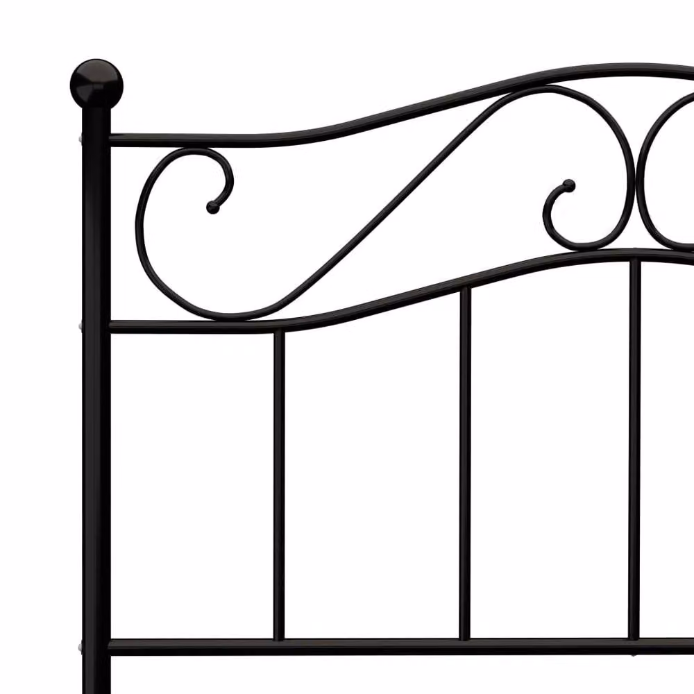 Berkfield Home Black Metal Bed Frame W: 90 cm, L: 200 cm – 2