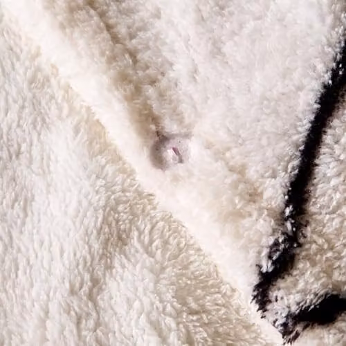 OHS Diamond Check Teddy Fleece Duvet and Pillowcase Set, Monochrome, W/D/H: 200 x 200 cm – 2