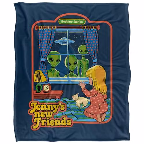Steven Rhodes Jenny's New Friends Multicolour Silky Touch Super Soft Fleece Throw Blanket W/D/H: 152 x 127 cm – 5