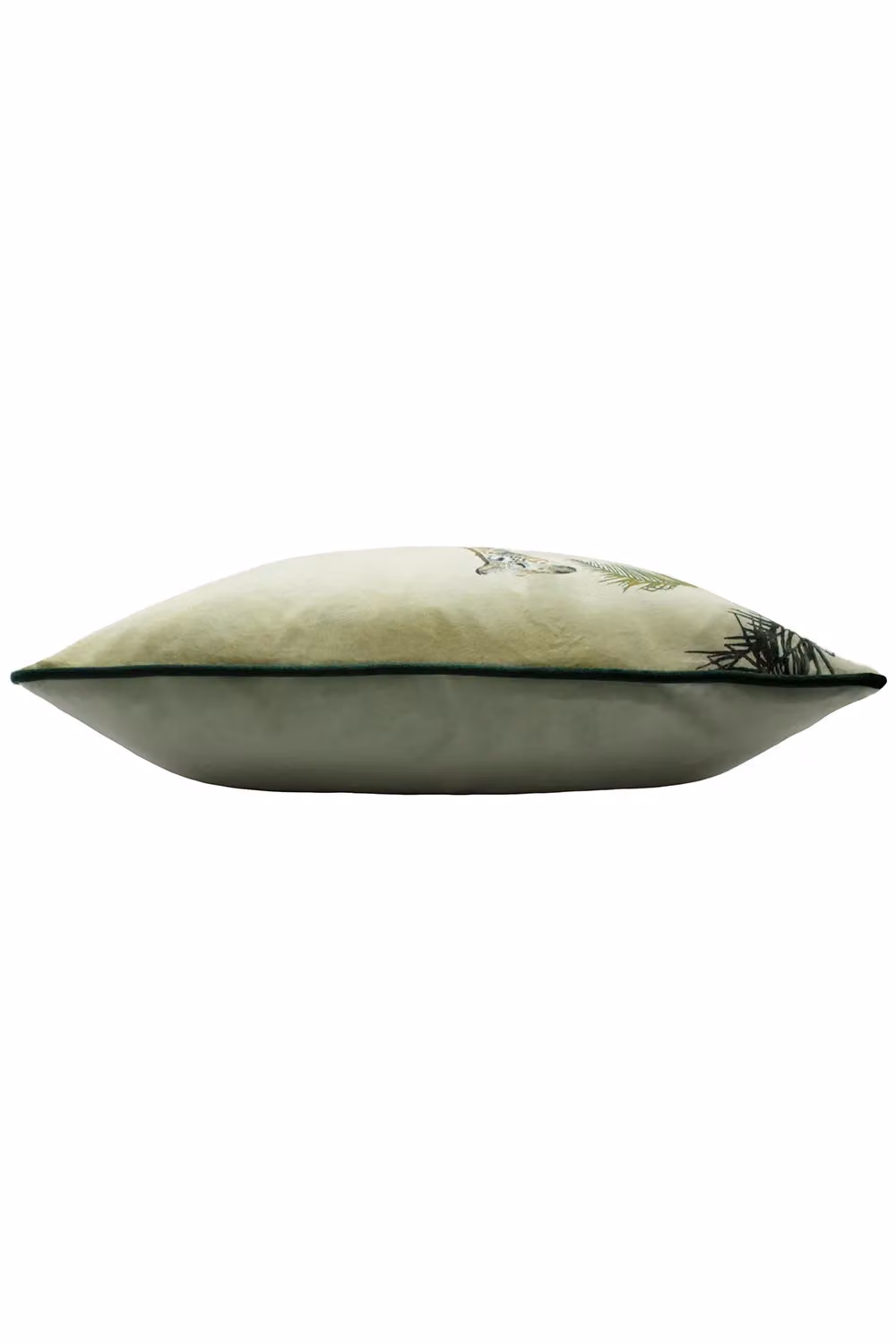 Evans Lichfield Manyara Giraffe Printed Velvet Cushion, Green and Multicolour, W/D/H: 43 x 43 x 43 cm – 2