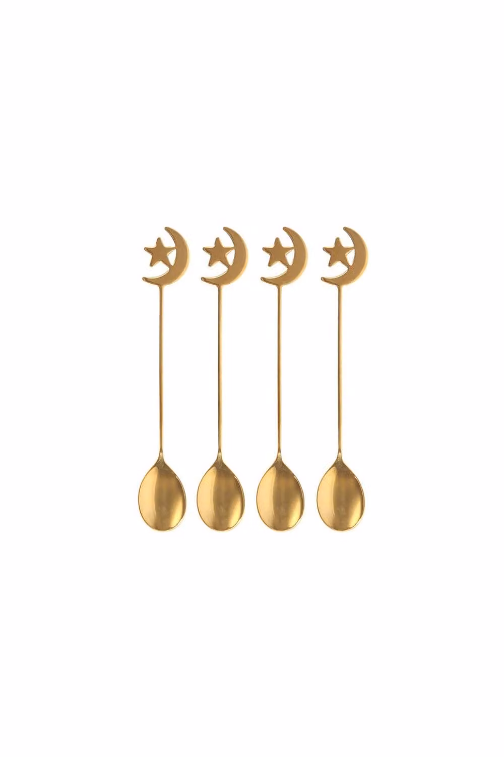 KDMD Set of 4 Gold Star and Moon Coated Teaspoons – 2