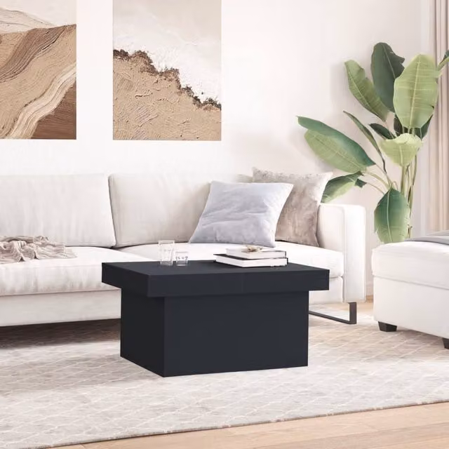 Berkfield Home Modern Black Decorative Coffee Table, W/D/H: 100 x 55 x 40 cm