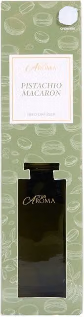 True Aroma Pistachio Macaron Gourmand Reed Diffuser, Green