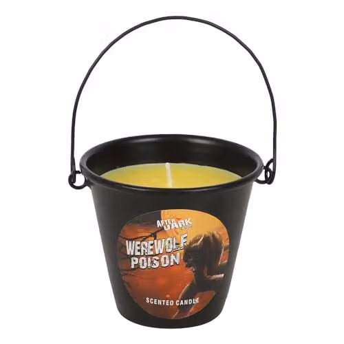 Something Different KDMD Werewolf Poison Scented Candle Bucket in Black, Orange and White – 1
