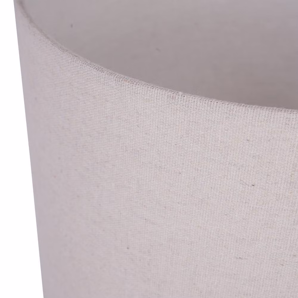 Libra Interiors Ashford Brown Wood Effect Ceramic Table Lamp with Fabric Shade, H 42 cm, W 28 cm – 3