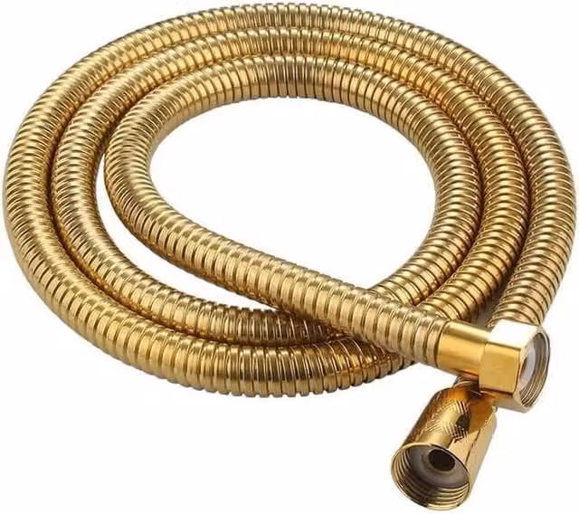 NESTLUNE Gold Brass Shower Head Hose Pipe – 1