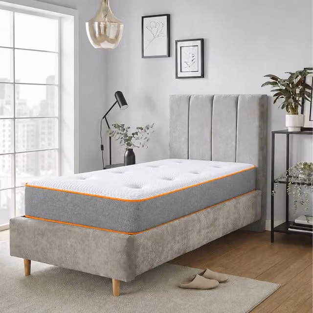 eXtreme Comfort Ltd ComfortCore 1000 Tufted Pocket Spring Mattress, Orange, W/D/H: 90 x 190 x 23 cm