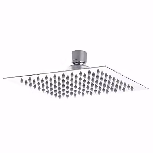 Hudson Reed A3088 Modern Slim Square Fixed Stainless Steel Overhead Shower Head, Chrome