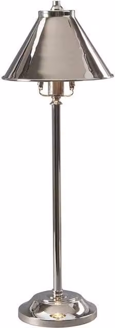 Netlighting Provence 1 Light Table Lamp in Grey with Polished Nickel Finish and E14 Socket