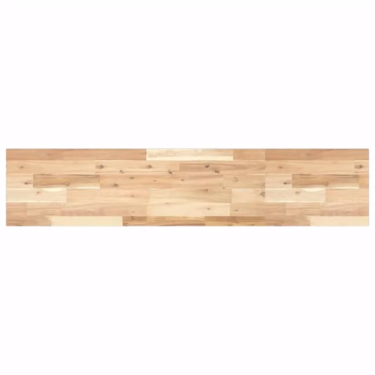Berkfield Home Floating Shelf in Brown Untreated Solid Acacia Wood, W/D/H: 120 x 30 x 2 cm