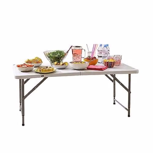 Neo Portable Extendable Folding Table in White