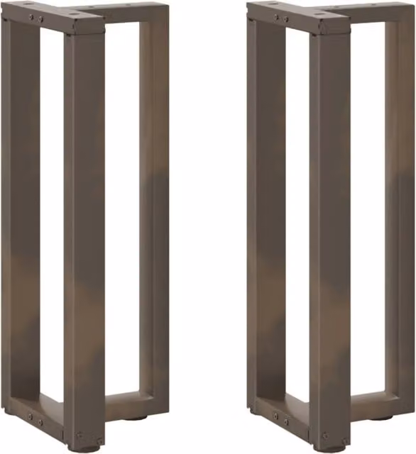 Berkfield Home T-Shaped Console Table Legs, 2 Pieces, Black Steel, W: 25 cm, D: 28 cm, H: 72-73 cm – 1