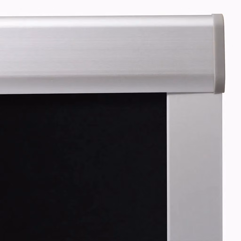 Berkfield Home Blackout Roller Blind in Black, Thermal Insulating Polyester – 3