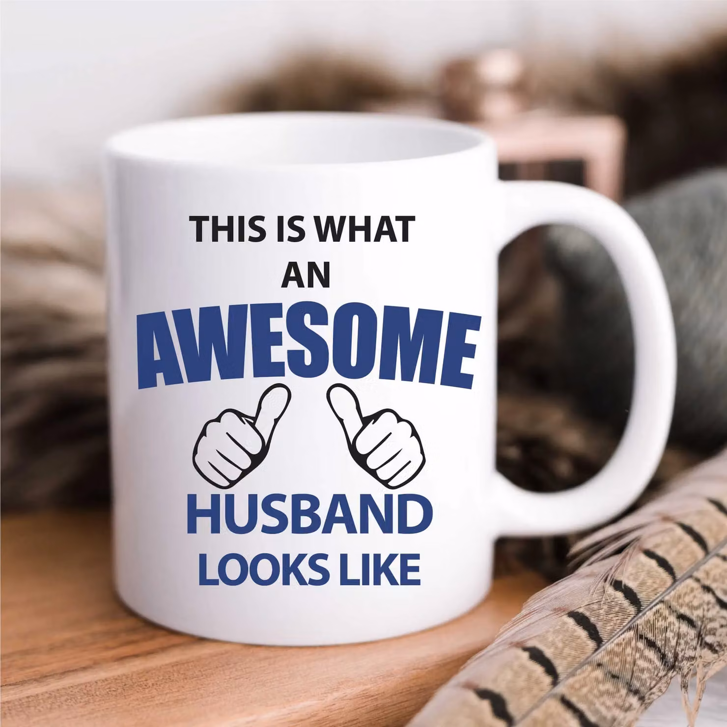 60 Second Makeover Limited This Is What An Awesome Husband Looks Like Ceramic Mug in White – 2