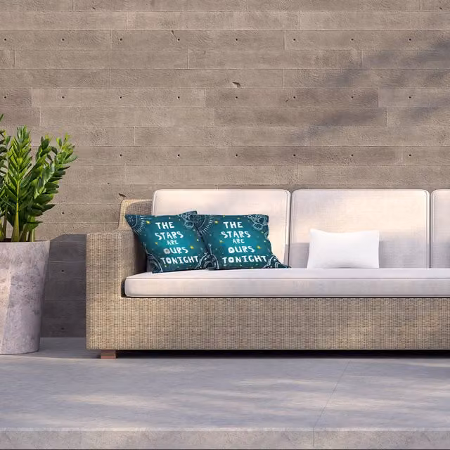 Benjamin Tate Design LTD The Stars Are Ours Tonight Outdoor Cushion, Blue, W/D/H: 60 x 60 x 60 cm