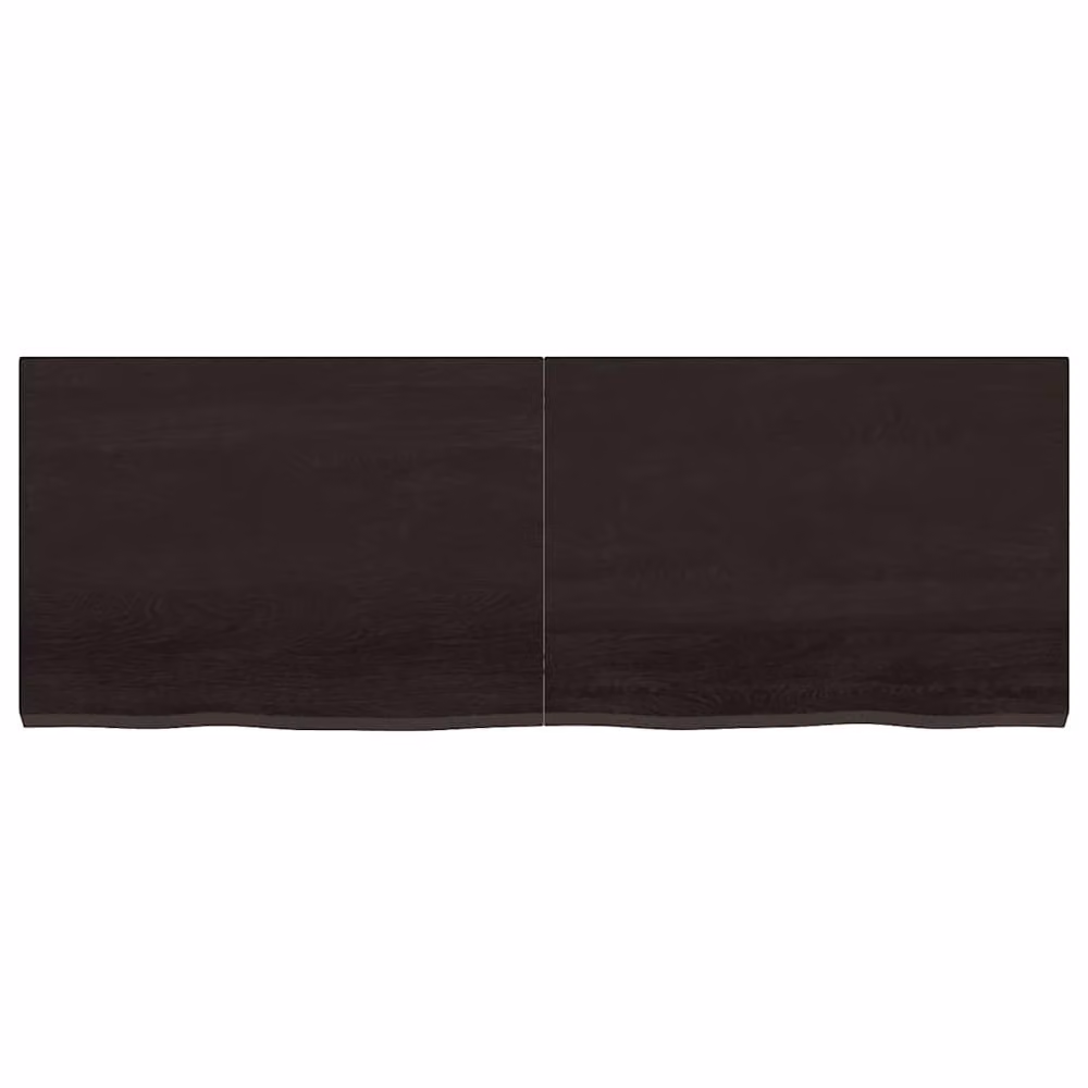 Berkfield Home Wall Mounted Rustic Oak Shelf in Dark Brown and Dark Grey, W: 140 cm, D: 50 cm, H: 2-4 cm – 2