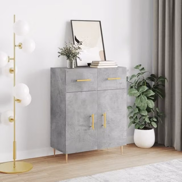 Berkfield Home Modern Sideboard in Grey, W/D/H: 69.5 x 34 x 90 cm – 1